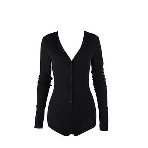 V-Neck One Piece Bodysuit